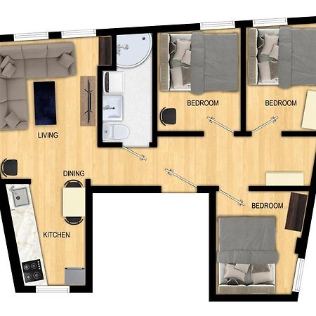 Ferienwohnung Family Friendly 3Br - Quiet Area - Behind Bryggen Bergen Exterior foto